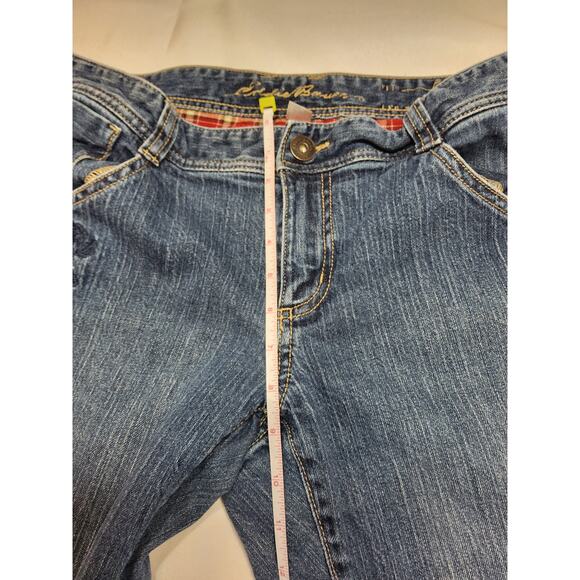 EDDIE BAUER FLANNEL LINED BOYFRIEND RELAXED JEANS SIZE 10 - Picture 7 of 11